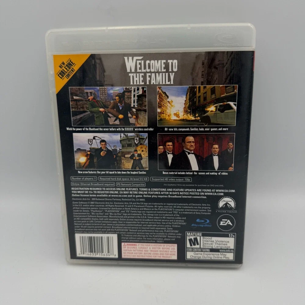 The Godfather The Don's Edition Sony PlayStation 3 PS3 2007 CIB BLUS-30023 EA